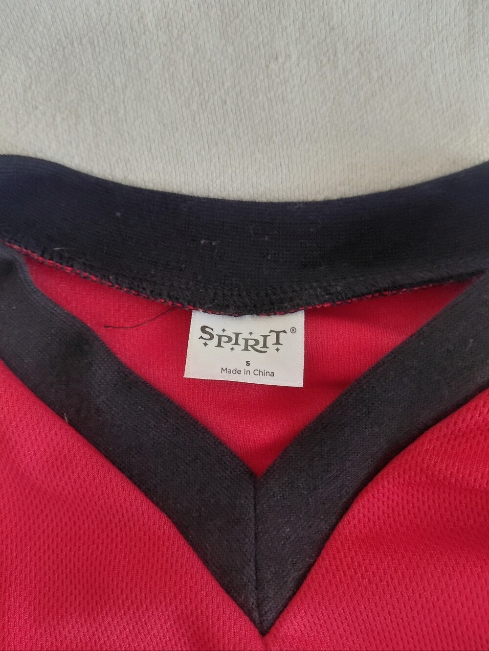 Spirit Red and Black Kids Hockey Jersey with Mask Graphic - Picture 3 of 3